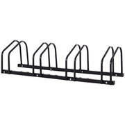 Parcheggio Biciclette per 4 ¨C zephmum ¨C Acero 110x33x27 cm Nero