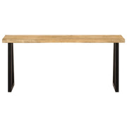 Panca con Bordi Vivi 105 cm in Legno Massello di Mango CFW1623556