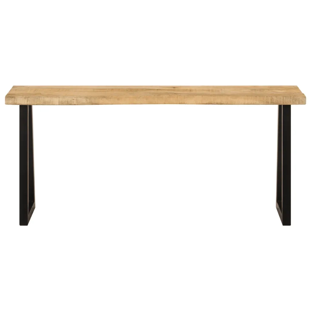 Panca con Bordi Vivi 105 cm in Legno Massello di Mango CFW1623556