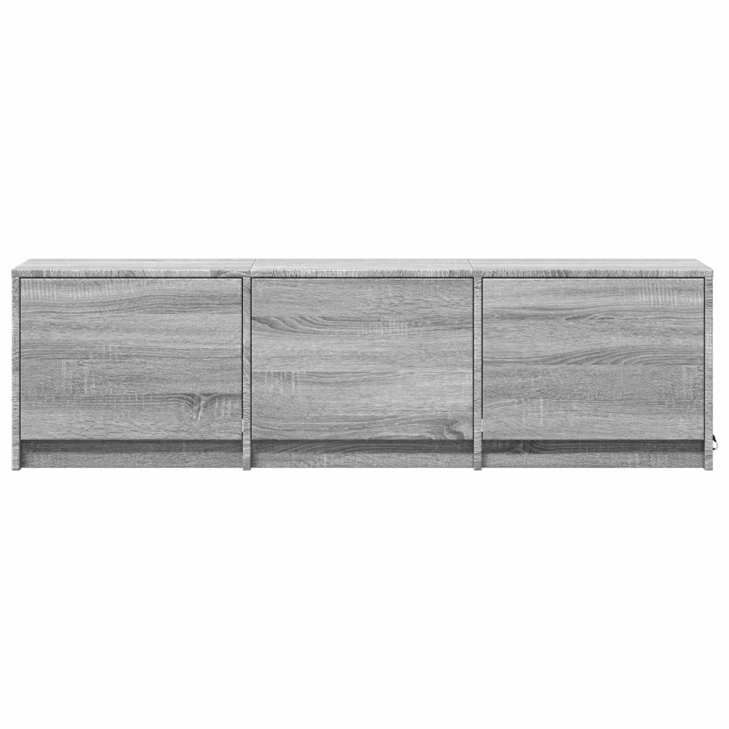 Mobile TV con LED con LED Sonoma grigia 140 x 34 x 40 cm 3418711