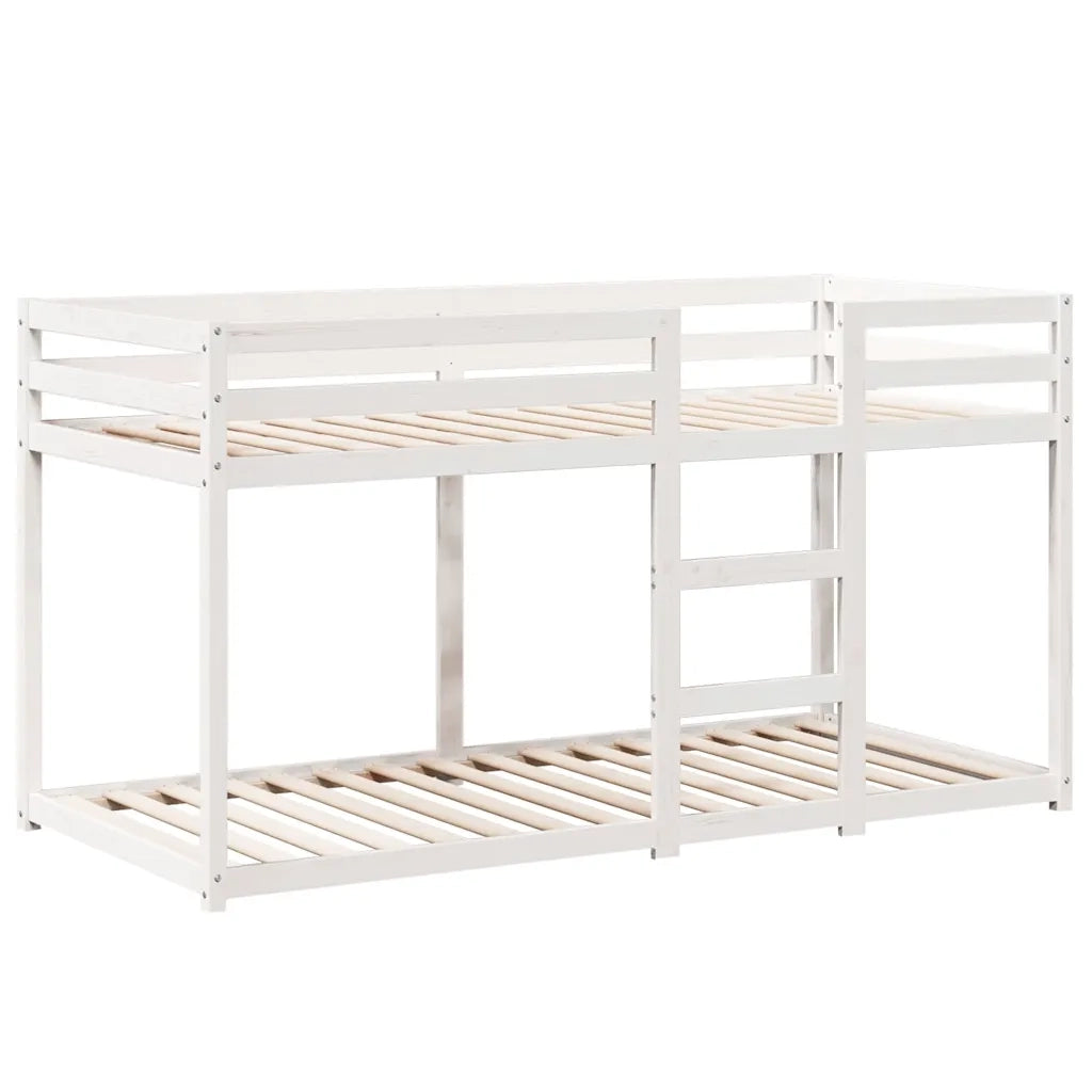 Letto singolo | Letto per adulti | Letto a Castello con Tetto Bianco 90x200 cm in Legno di Pino