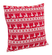 Cuscino Natalizio Rosso con Renne 45x 45 Decorazioni Addobbi di Natale Bizzotto