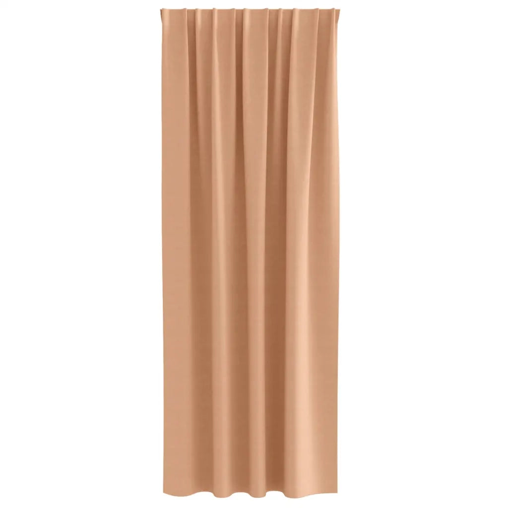 vidaXL Tende con tende 2 pcs Marrone chiaro Poliestere