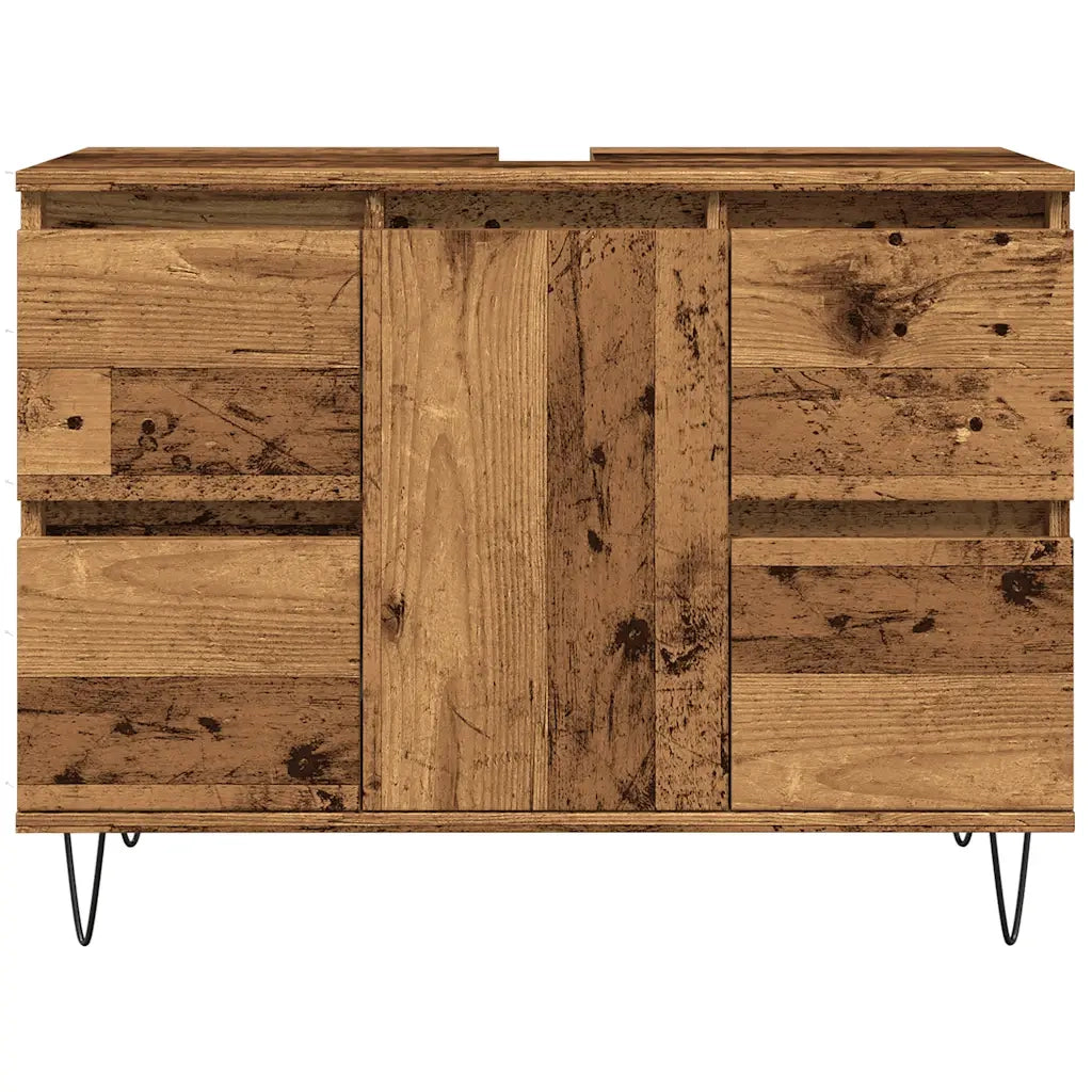 Mobile da Bagno Legno Antico 80x33x60 cm in Truciolato 857235