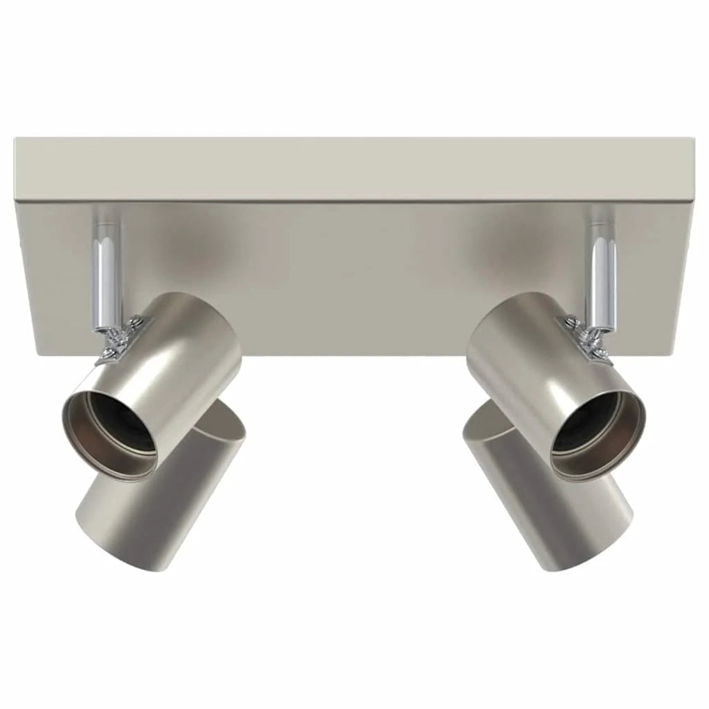 Faretto da soffitto moderno orientabile 26,5 x 26 x 11,5 cm interno chic finitura in metallo nichel opaco 02_0058296