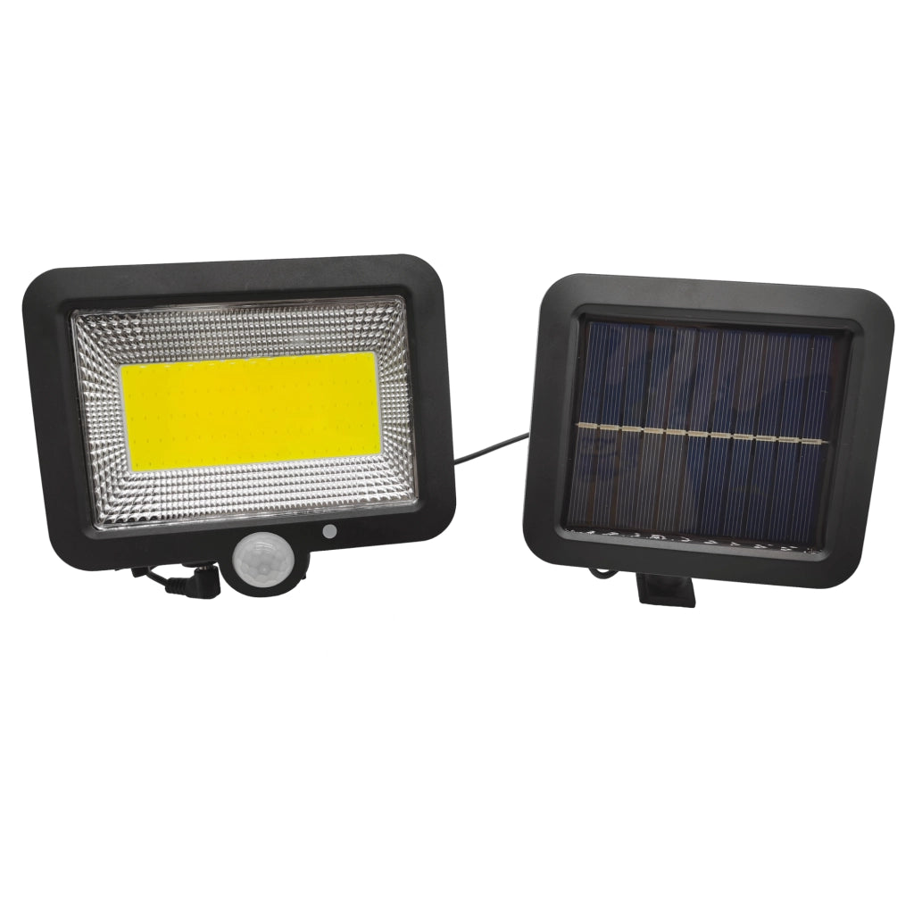 Faro LED solare 1W PIR 6000K 220lm IP44 DUO nero Polux