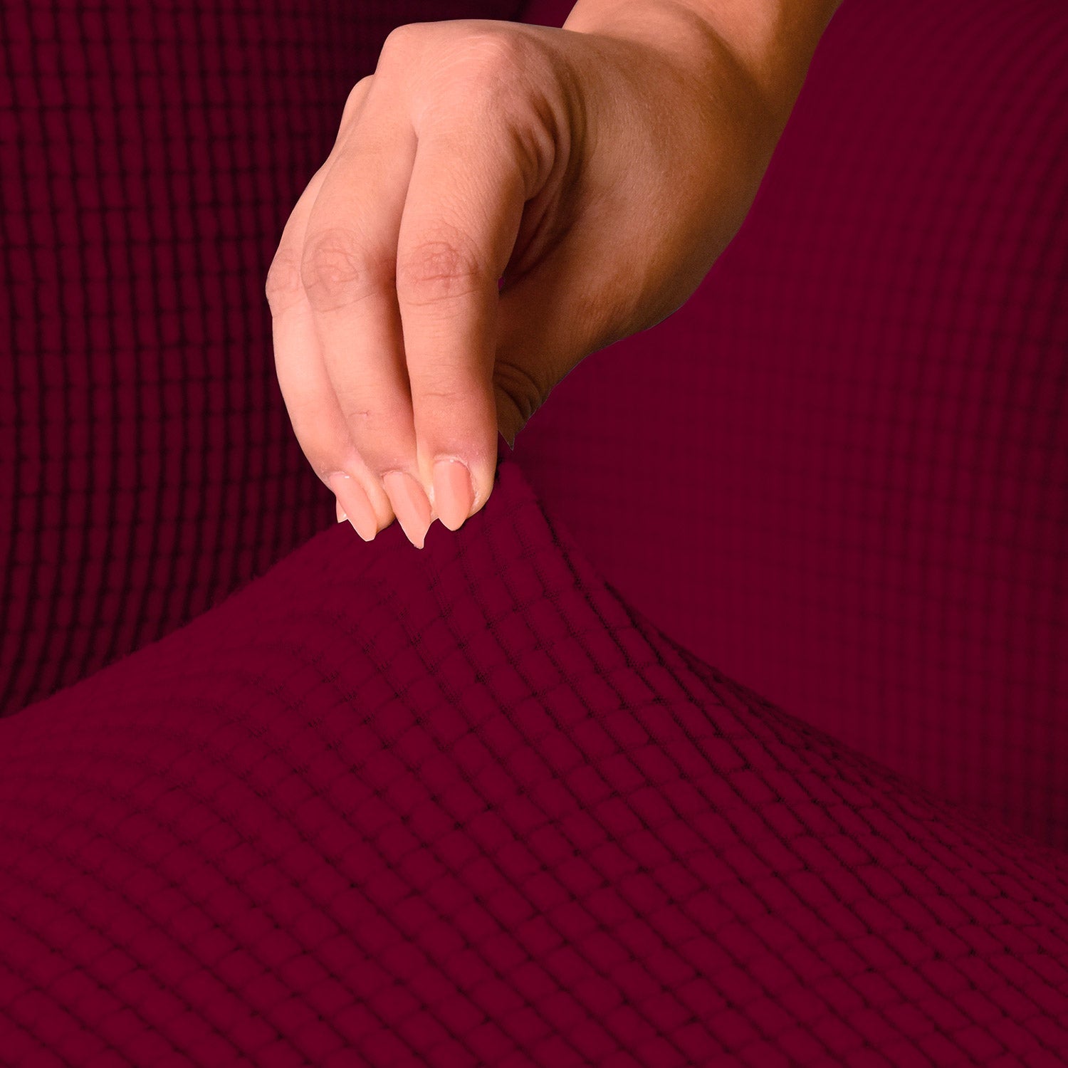 Copridivano Elasticizzato 1 Posto in Poliestere Leslie Bordeaux