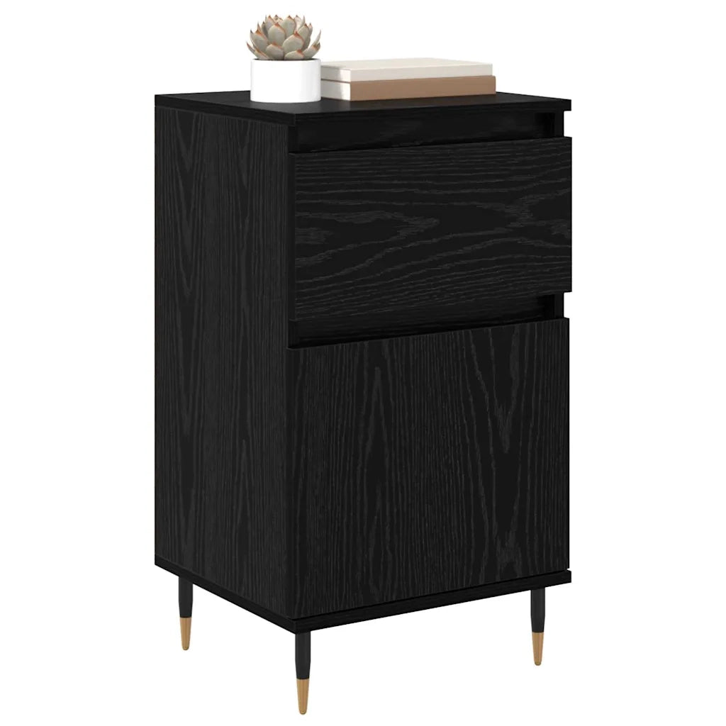 Credenza con Cassetto-Buffet-Armadio da cucina Rovere Nero 40 x 35 x 70 cm 855771