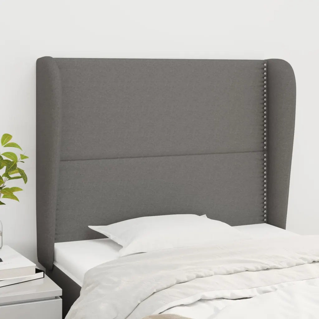 Testiera ad Orecchio Grigio Scuro 83x23x118/128 cm in Tessuto 3117791