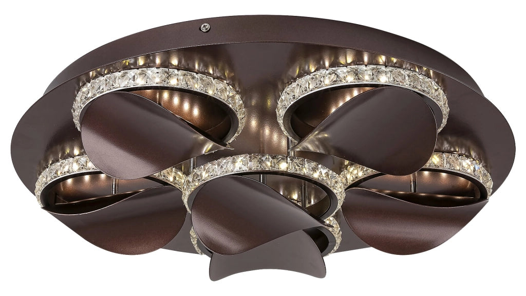 Plafoniera LED 36W bronzo cristallo Capriana Rabalux