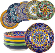 Tazze per zuppa in porcellana per pasta e insalata - set da 6 - stile bohemien
