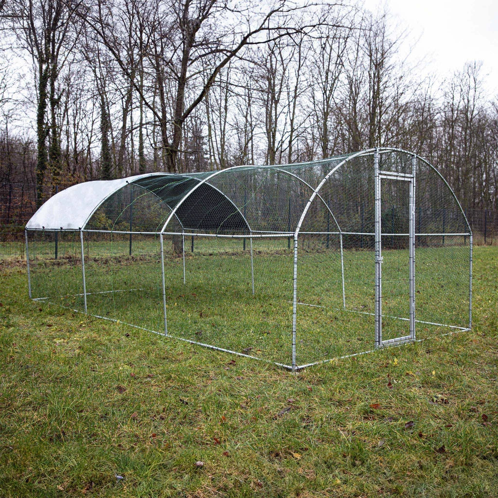 Fudajo Recinto animali XXL 6x2,95x2m con tettoia impermeabile, porta e spazio per movimento libero