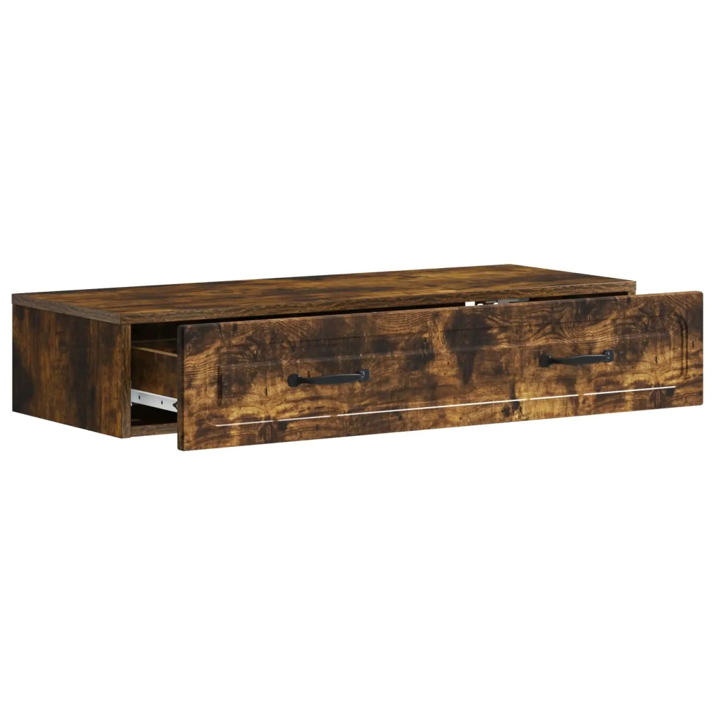 Tavolino da Parete Laterale Rovere Fumo 87,5 x 34,5 x 17 cm 899350