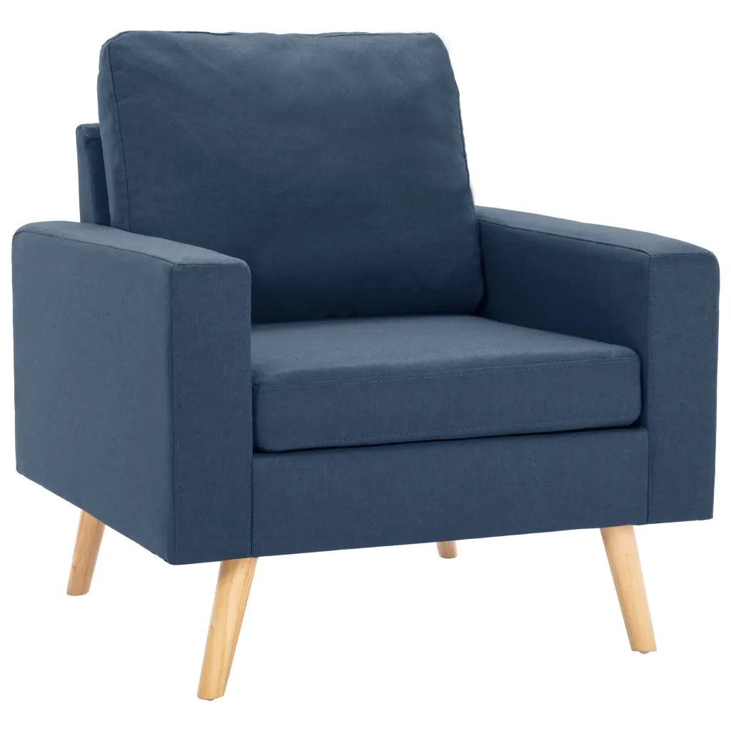 Set Divani 2 pz in Tessuto Blu cod mxl 19019