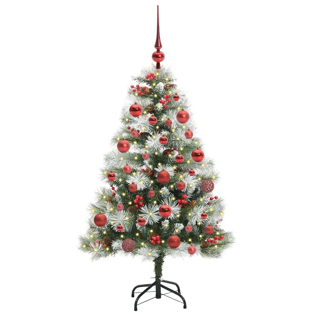 Albero di Natale | Decorazioni natalizie artificiale Verde e bianco 150 cm