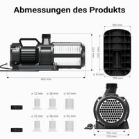 SuperECO CET-35000 Pompa da Laghetto con flussometro, 32000l/h, 450W, Prevalenza 12m