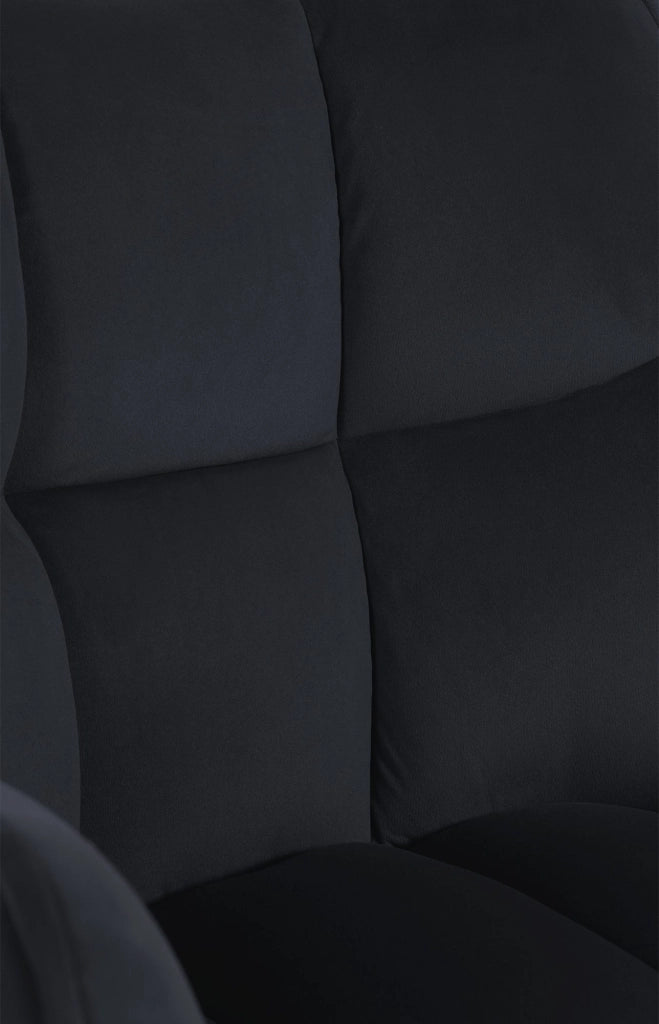 Sedia da pranzo Swing Copertura in velluto nero,nero
