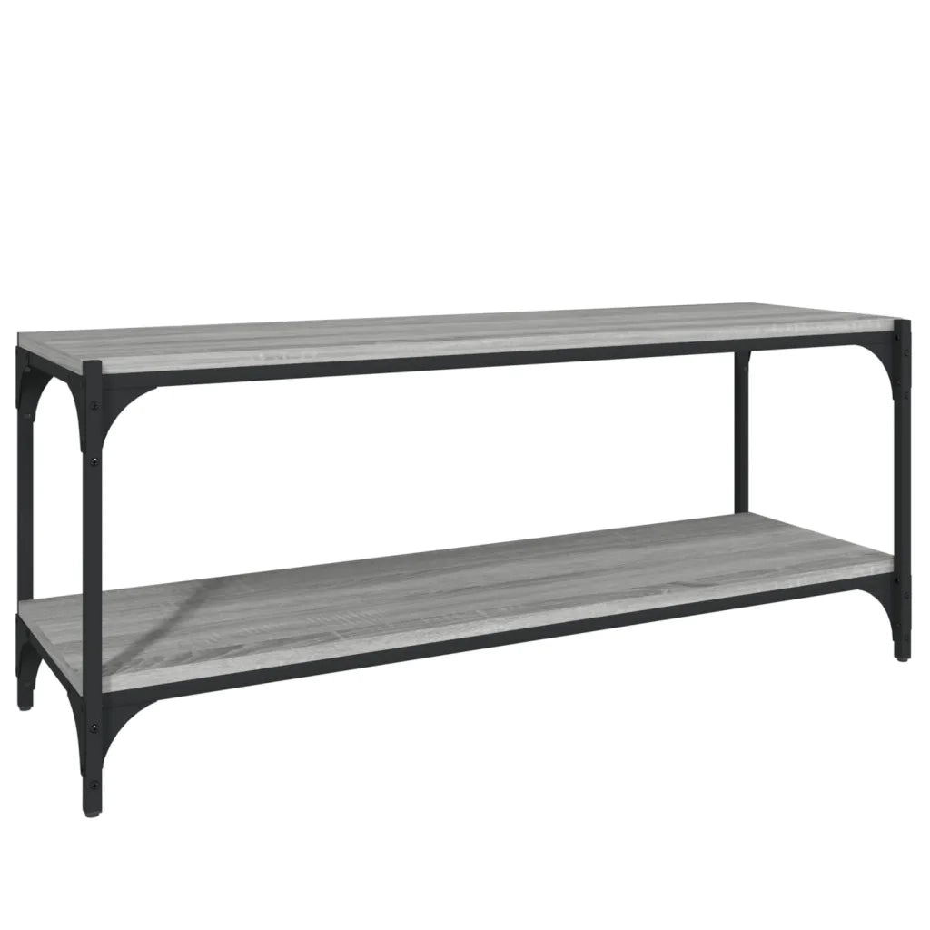 Mobile TV Grigio Sonoma 100x33x41cm Legno Multistrato e Acciaio 819350