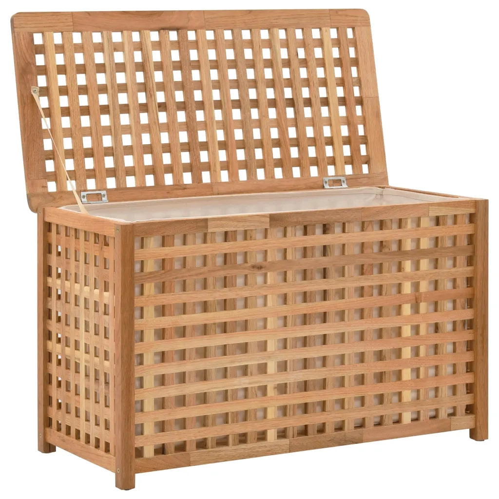 Cesto per Biancheria 77,5x37,5x46,5 cm in Legno Massello di Noce cod mxl 53371