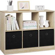Libreria moderna a cubo - Organizzatore di archiviazione - Comodino vetrato - Sostenibile e impermeabile - Spazio di archiviazione sufficiente - Disegno versatile - 80 cm x 60 cm x 30 cm