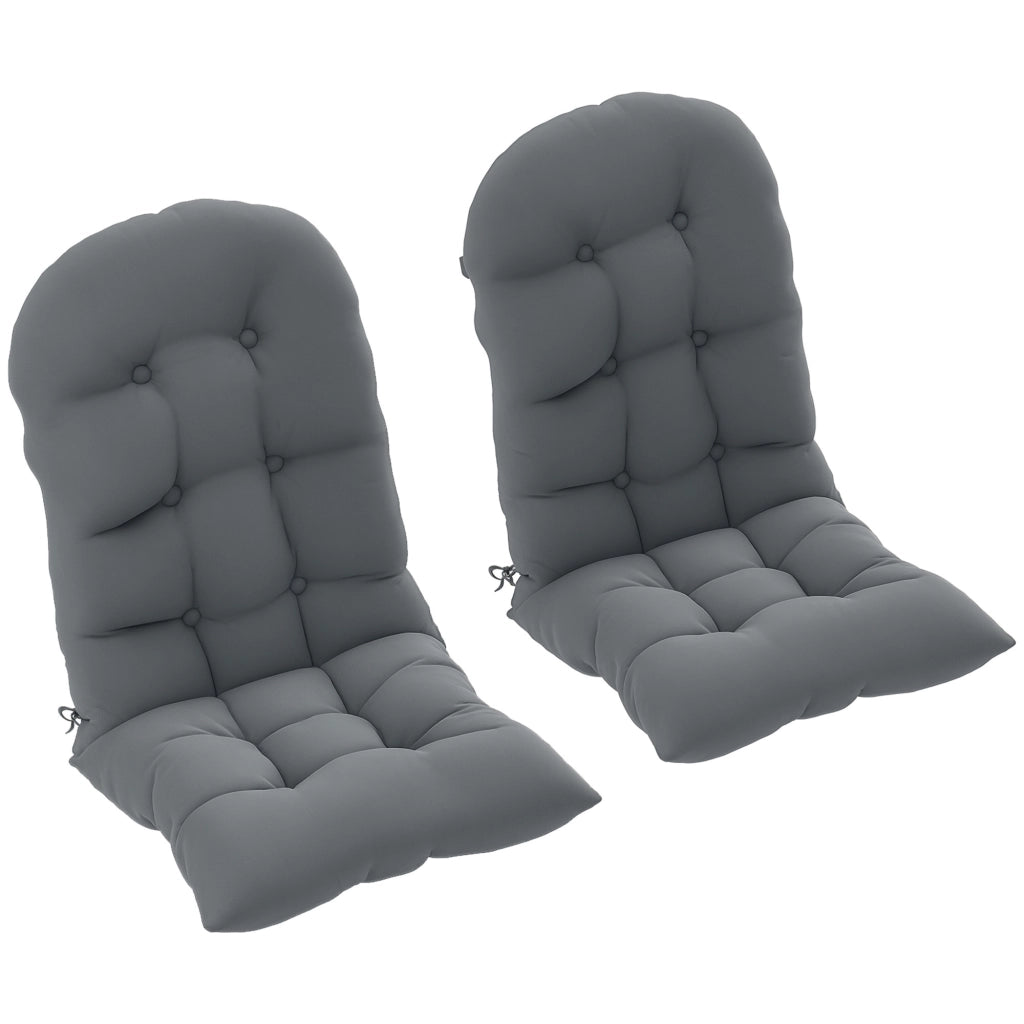 Cuscini per Sedie Adirondack ¨C zephmum ¨C 2 Pezzi, Grigio, Tessuto Imbottito