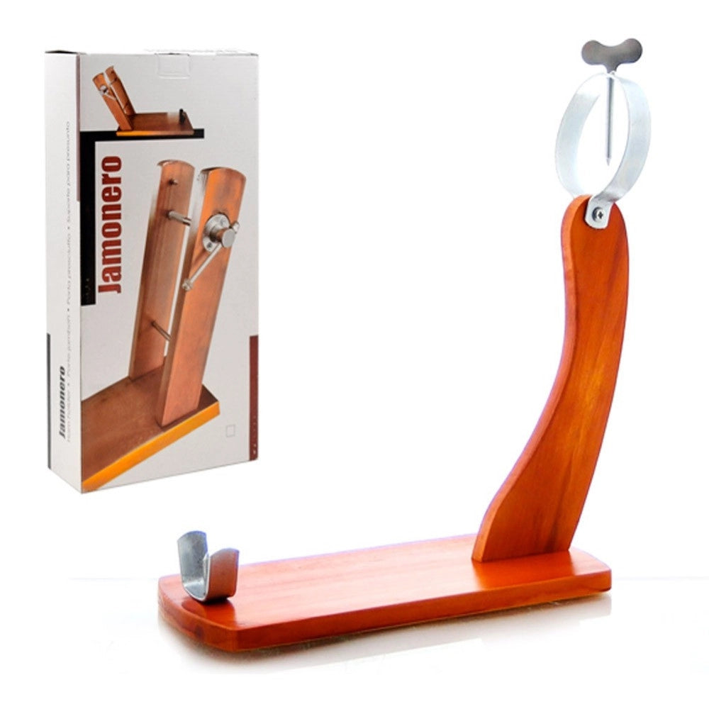 Trade Shop - Portaprosciutto Gondola Ciliegio Legno Fine Porta Sostegno Prosciutto Gourmet -