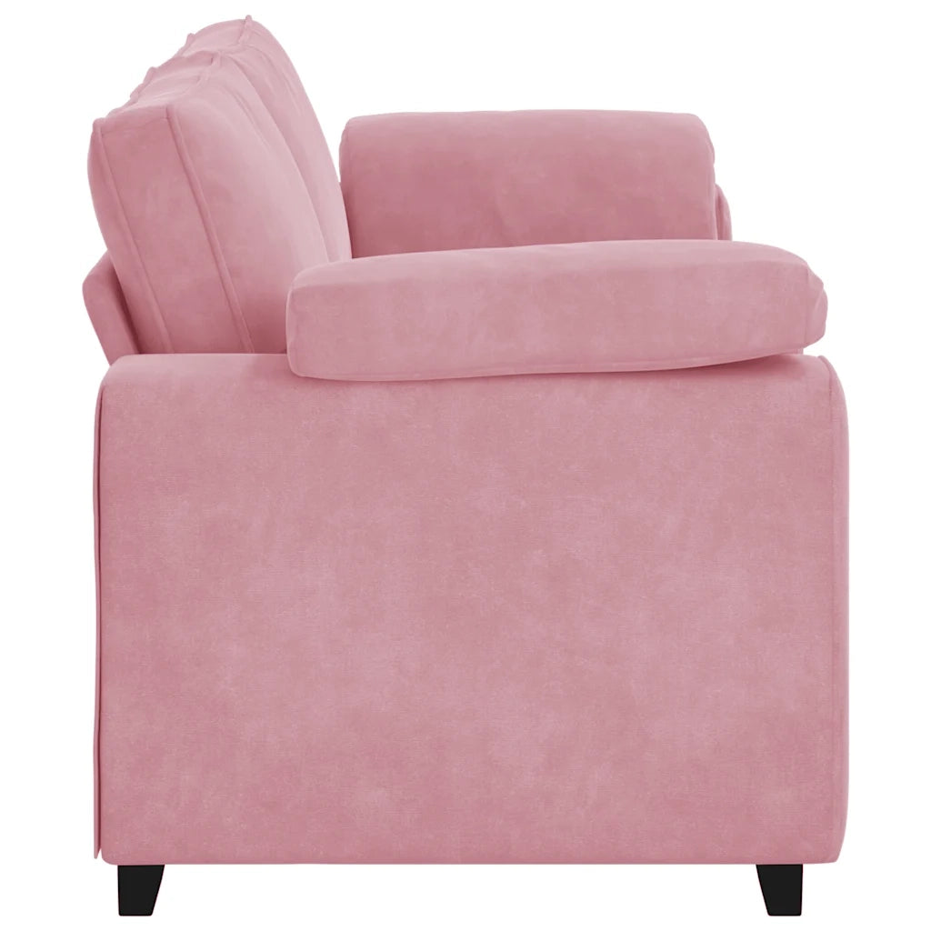 Divano a 3 Posti-Sofa 3 Posti rosa 178 cm in Velluto