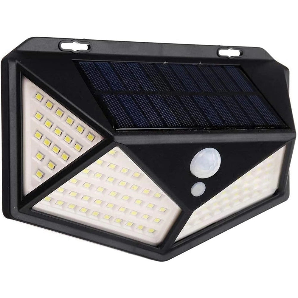 Trade Shop - 2 Pz Lampada Solare Esterno Giardino Faretto Fotovoltaico Sensore Luce 114 Led Faro -