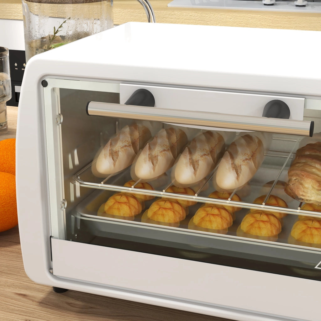 Forno Elettrico da Tavolo 10L ¨C Xylo ¨C 750W 230¡ãC Timer Bianco 36,5x26x22cm