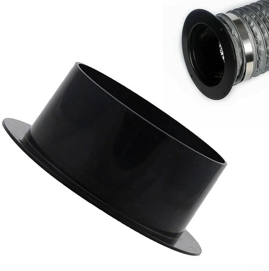 Flessa di connessione per canale 160 mm - Flessa rettilinea per tubo - Flessa per canale di ventilazione - Flessa per aspiratore - Montaggio a parete - Flessa in ABS di alta qualità