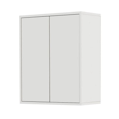 Pensile bagno 60 cm bianco lucido linea Way 2 ante apertura push