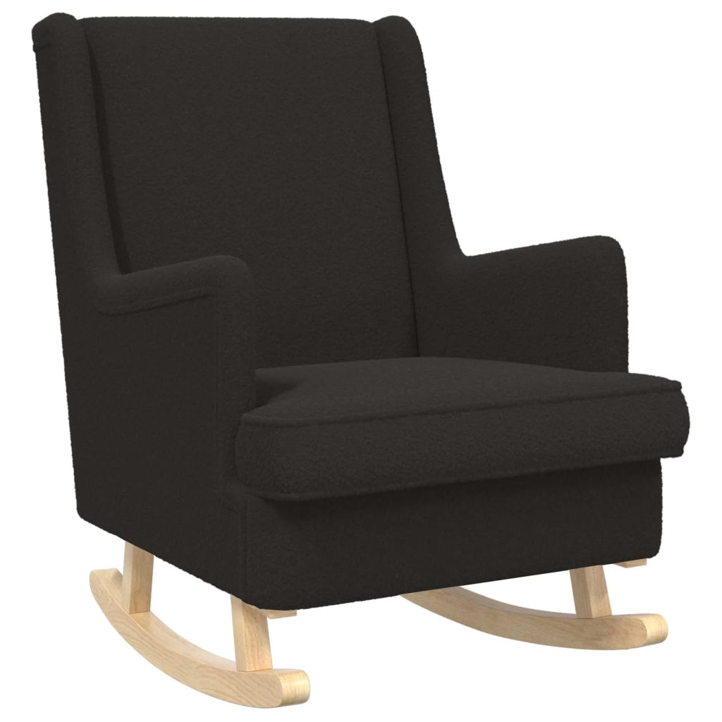 Sedia a dondolo Nero 62 x 80 x 85 cm Bouclé