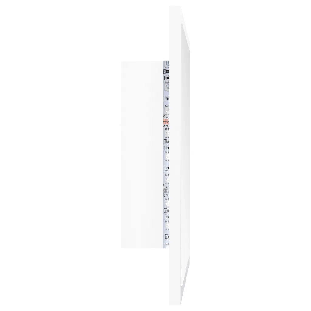 Specchio da Bagno con LED-Specchio per Bagno Bianco 40x8,5x37 cm in Acrilico