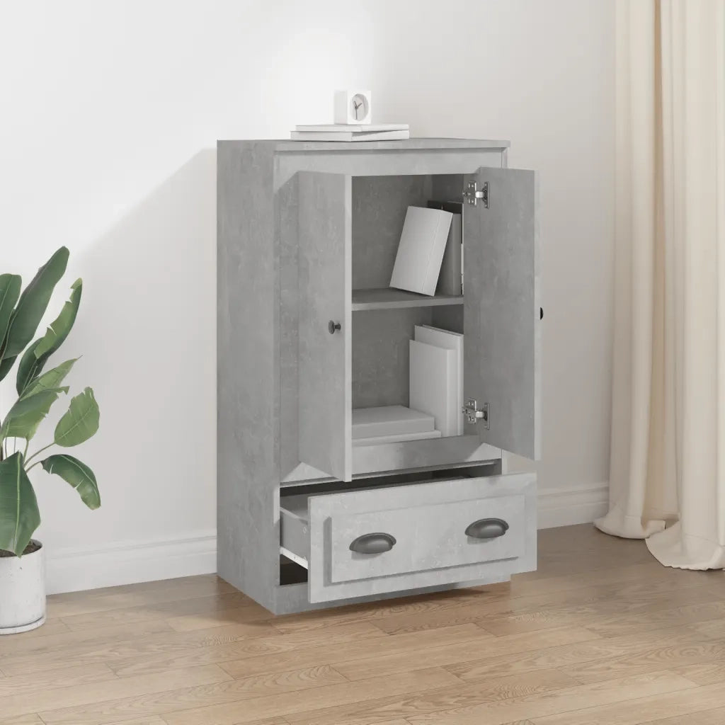 Credenza Grigio Cemento 60x35,5x103,5 cm in Legno Multistrato 816300