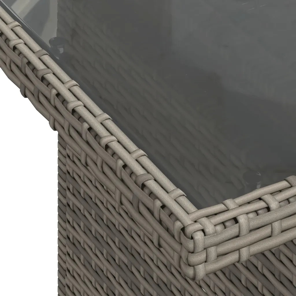 Set Divani da Giardino 11 pz con Cuscini in Polyrattan Grigio 3267520