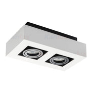 Kanlux STOBI Spot soffitto doppio GU10 2x25W bianco/nero