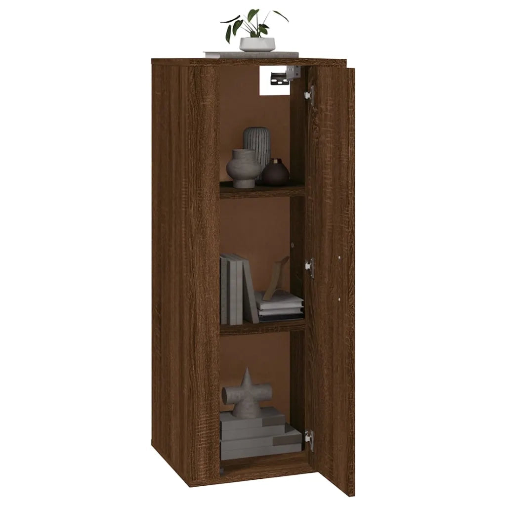 Mobile Porta TV a Parete Rovere Marrone 40x34,5x100 cm 816687