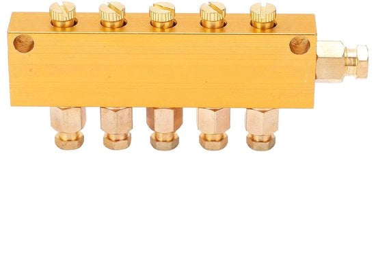 Distributore di Olio in Rame - Aspiratore di Olio Smerigliabile - Distributore di Olio - Sistema di Smerigliatura Centralizzato - Connettere M10x1 - Per Macchine CNC e Attrezzature