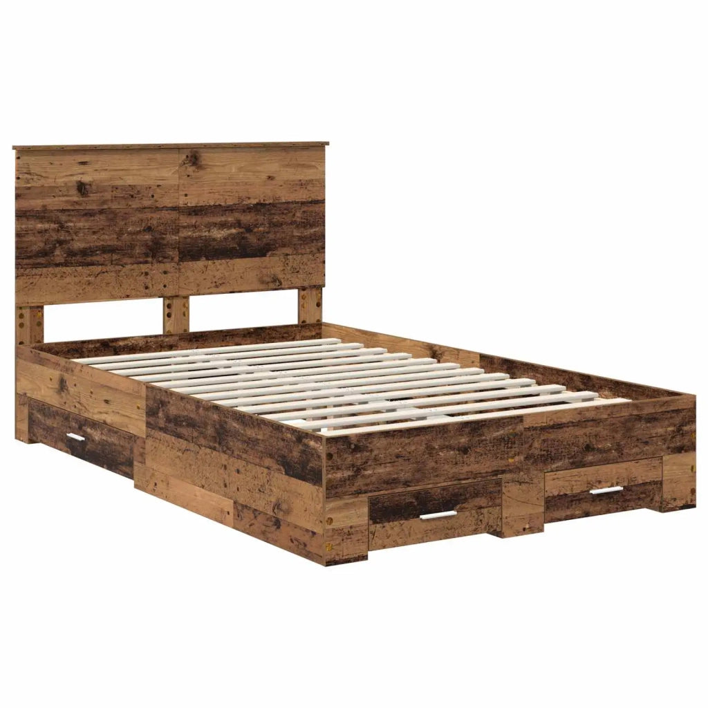 Struttura del letto con testiera Legno vecchio 120 x 190 cm 3409674
