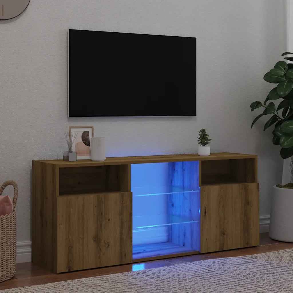 vidaXL Mobile Porta TV con LED Artigianale 120x30x50 cm Multistrato
