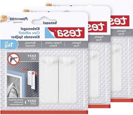 Spillepunti autoadesivi per carta da parati e intonaco 1 kg - superfici sensibili - confezione da 3 pezzi Spillepunti autoadesivi