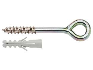 ANCORANTE PER PONTEGGI CON TASSELLO IN NYLON E OCCHIOLO ZINCATO PNT E- - ø mm.14x140 - 15 pezzi ELEMATIC