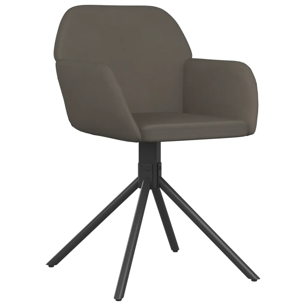 Sedie da Pranzo Girevoli 2 pz Grigio Scuro in Velluto 344741