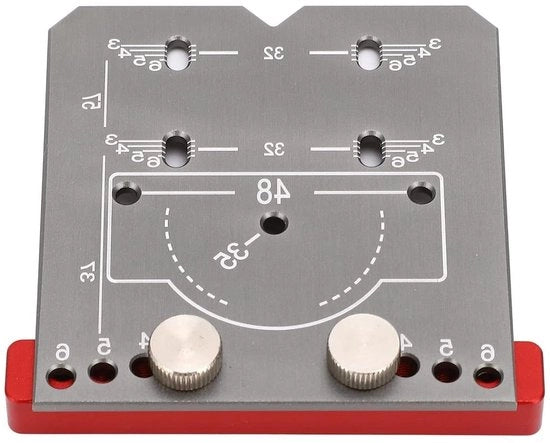 Guida per la posizione del foro per cardini per porte e armadi - Hardware per armadi in alluminio (Strumento di fissaggio: 15‑4 cm/059‑157 pollici)