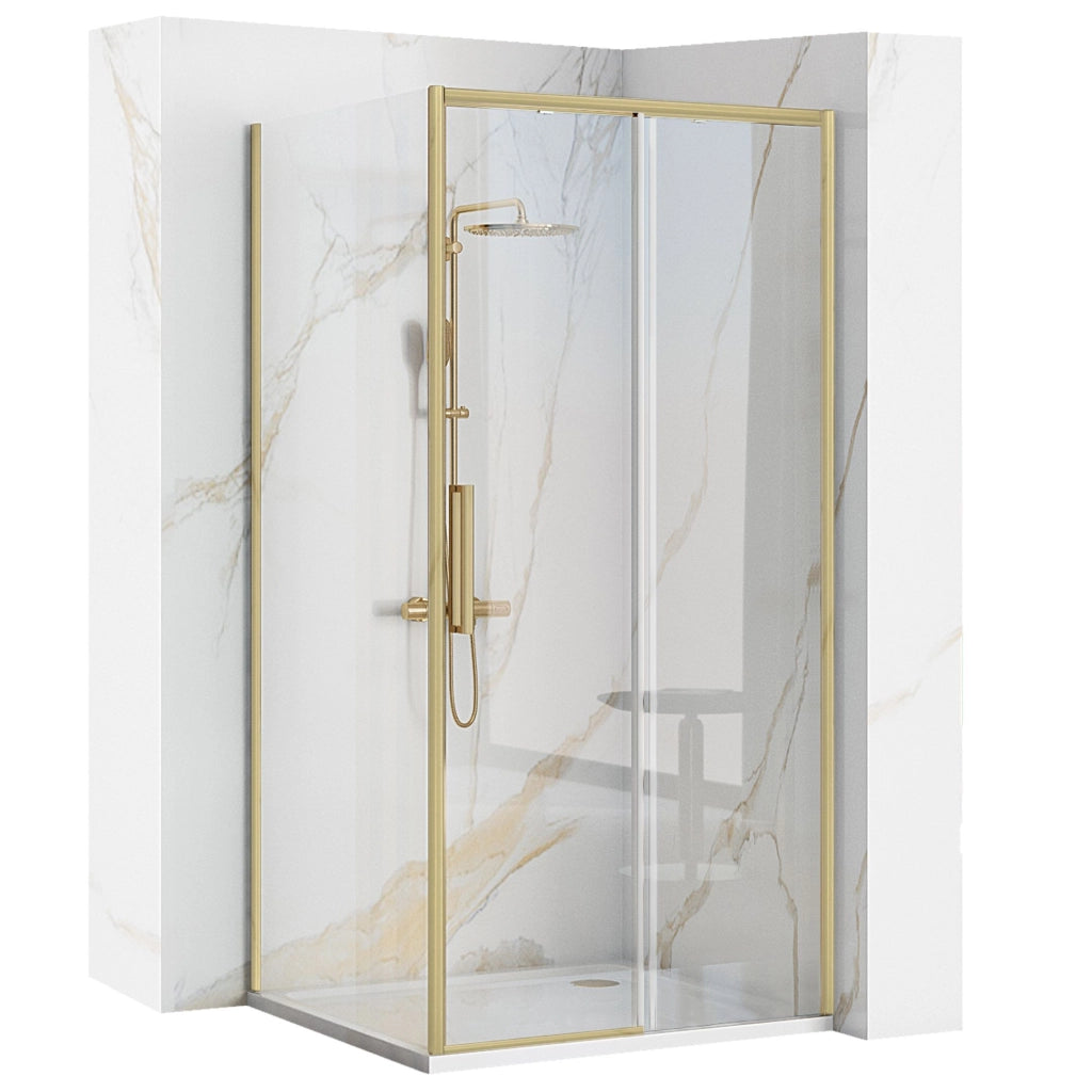 Cabina Doccia Rapid Slide Gold Brush 130x100