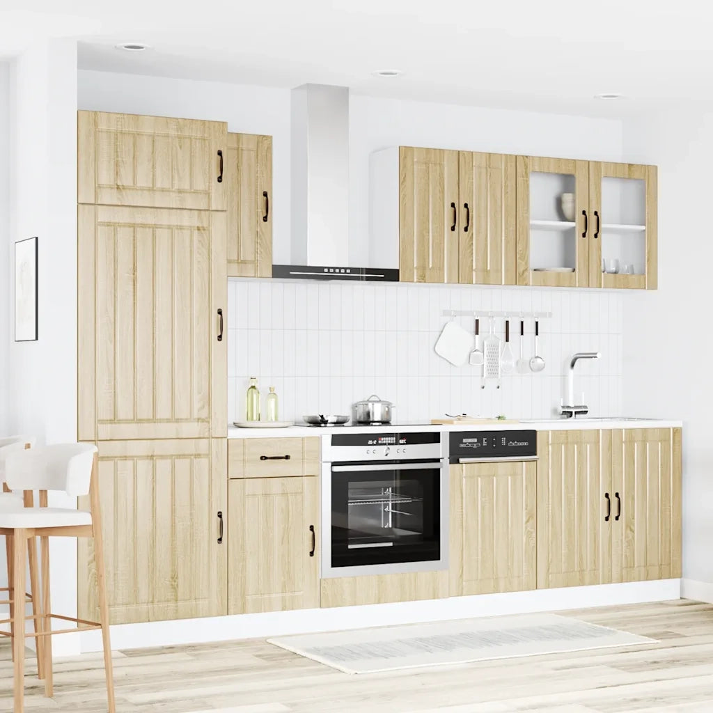 Set Mobili da Cucina 8 pz Lucca Rovere Sonoma in Truciolato 3314804