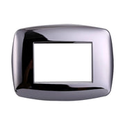 Placca Slim Serie Space 3P Colore Cromato Lucido Compatibile Con Bticino Living Light
