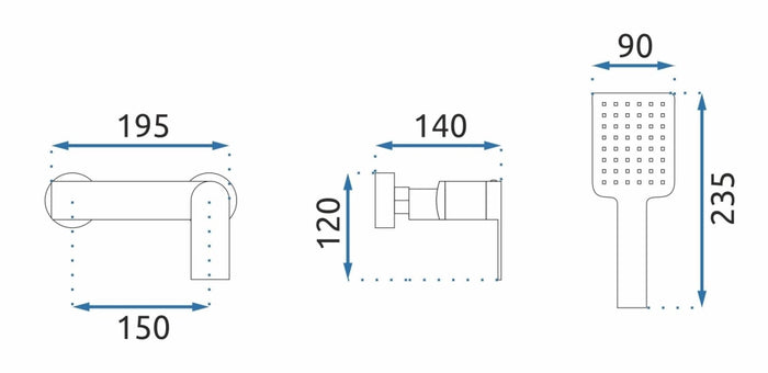 Rubinetto Doccia Rea Storm Gold