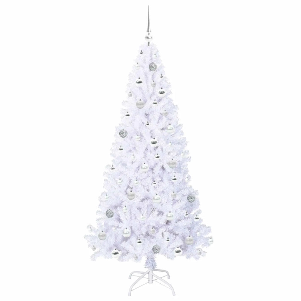 Albero di Natale artificiale Bianco 180 cm PVC e Acciaio