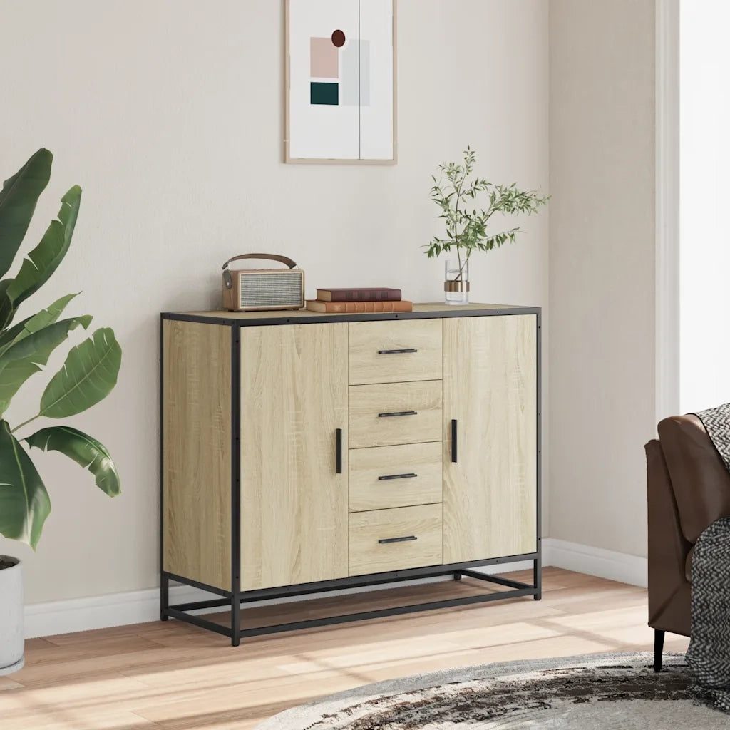 Credenza Rovere Sonoma 92x35x76 cm in Legno Multistrato 3300826